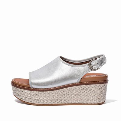 Fitflop Eloise Mixed Metallics Back-Strap - Keilsandaletten Damen - Silber (NCM021365)